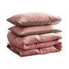 Cosy Club Duvet Cover Quilt Set Doona Cover Pillow Case Blush Beige QUEEN Deals499