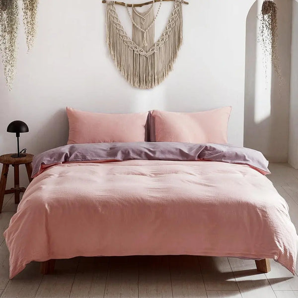 Cosy Club Duvet Cover Quilt Set Doona Cover Pillow Case Candy Floss QUEEN Deals499