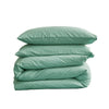 Cosy Club Duvet Cover Quilt Set Flat Cover Pillow Case Essential Green Double Deals499