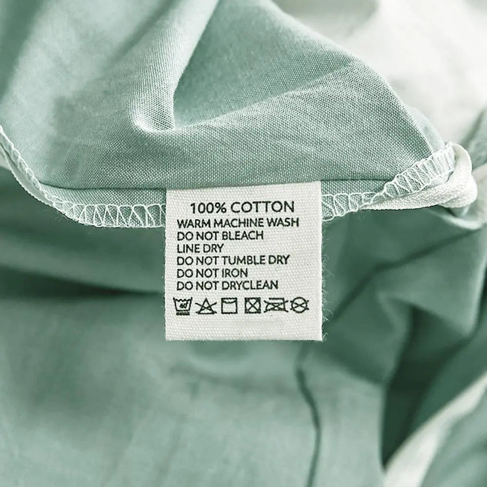 Cosy Club Duvet Cover Quilt Set Flat Cover Pillow Case Essential Green Double Deals499