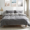 Cosy Club Duvet Cover Quilt Set Queen Flat Cover Pillow Case Grey Inspired Deals499