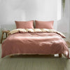 Cosy Club Quilt Cover Set Cotton Duvet Single Red Beige Deals499