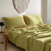 Cosy Club Sheet Set Bed Sheets Set 100% Cotton Double Cover Pillow Green Blue Deals499