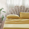 Cosy Club Sheet Set Bed Sheets Set Double Flat Cover Pillow Case Yellow Essential Deals499