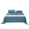 Cosy Club Sheet Set Bed Sheets Set King Flat Cover Pillow Case Blue Deals499