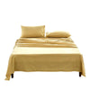 Cosy Club Sheet Set Bed Sheets Set King Flat Cover Pillow Case Yellow Deals499