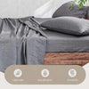 Cosy Club Sheet Set Bed Sheets Set Queen Flat Cover Pillow Case Black Essential Deals499