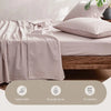 Cosy Club Sheet Set Bed Sheets Set Queen Flat Cover Pillow Case Purple Essential Deals499