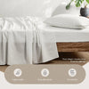Cosy Club Sheet Set Bed Sheets Set Queen Flat Cover Pillow Case White Essential Deals499