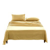 Cosy Club Sheet Set Bed Sheets Set Single Flat Cover Pillow Case Yellow Essential Deals499
