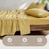 Cosy Club Sheet Set Bed Sheets Set Single Flat Cover Pillow Case Yellow Essential Deals499