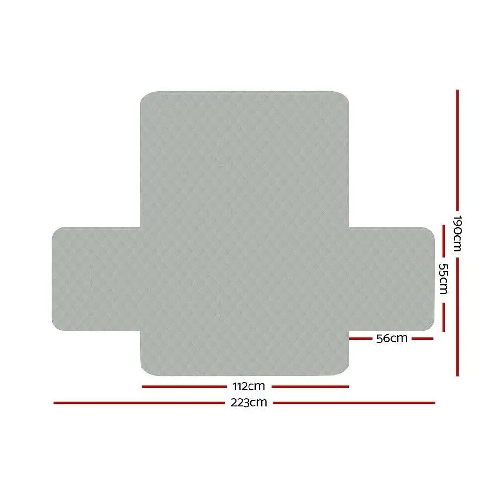 Couch Covers Protector Slipcovers 2 Seater Reversible Grey/Dark Grey Deals499