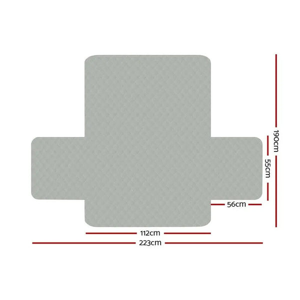 Couch Covers Protector Slipcovers 2 Seater Reversible Grey/Dark Grey Deals499