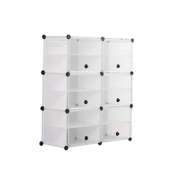 Cube Cabinet DIY Shoe Storage Cabinet Organiser Rack Shelf Stackable 6 Tier Deals499