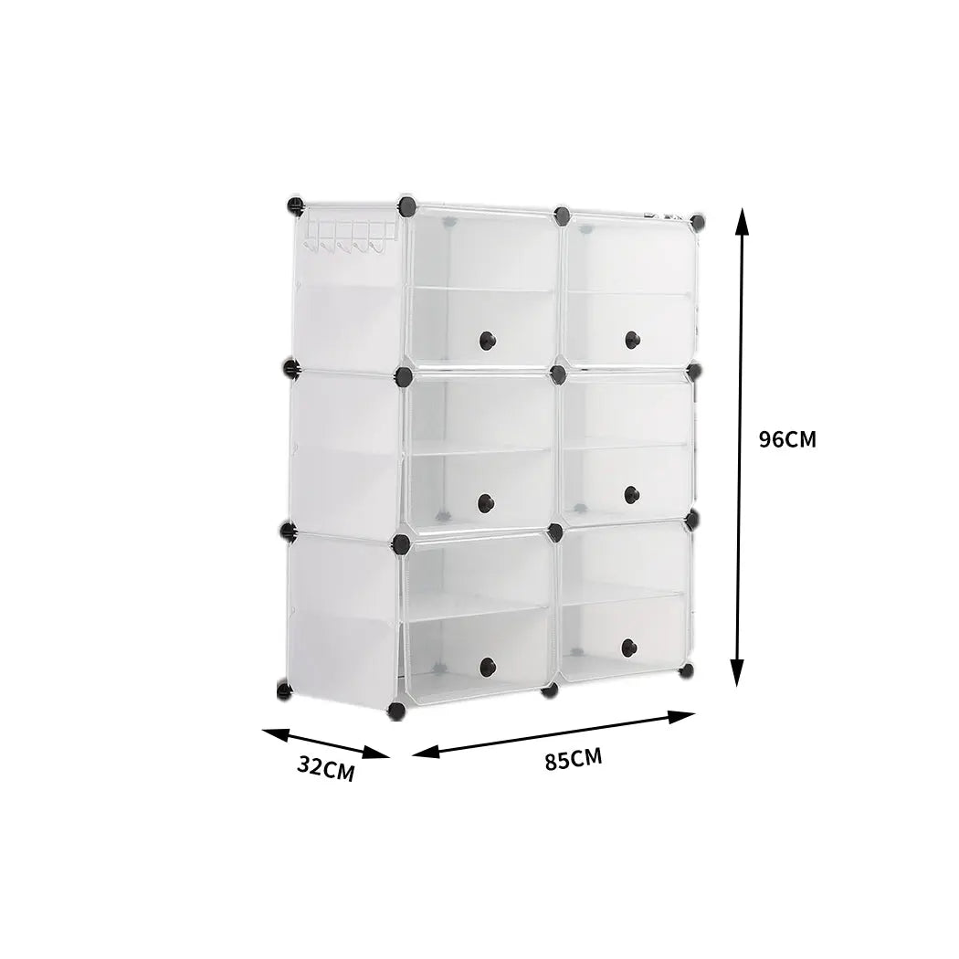 Cube Cabinet DIY Shoe Storage Cabinet Organiser Rack Shelf Stackable 6 Tier Deals499