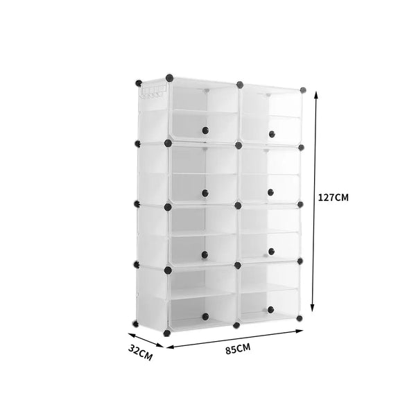 Cube Cabinet DIY Shoe Storage Cabinet Organiser Rack Shelf Stackable 8 Tier Deals499