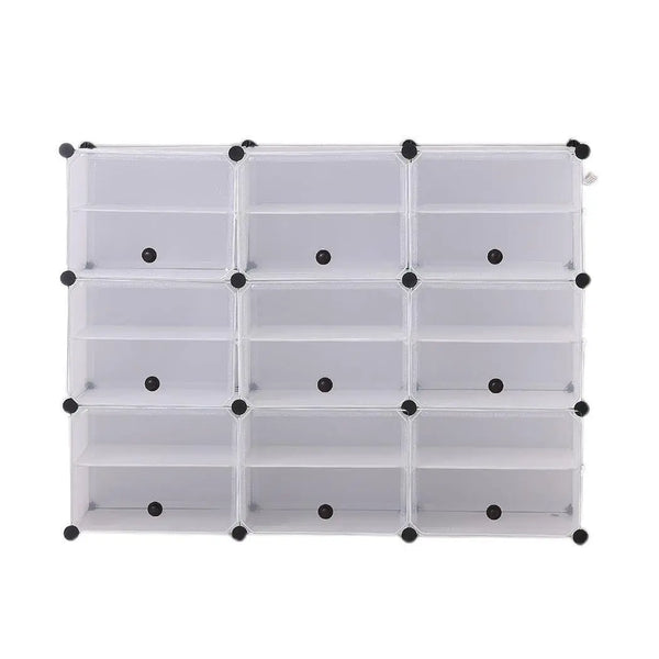 Cube Cabinet Shoe Storage Cabinet Organiser Shelf Stackable DIY 6 Tier 3 Column Deals499