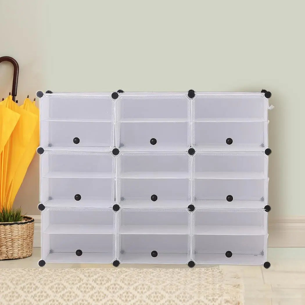 Cube Cabinet Shoe Storage Cabinet Organiser Shelf Stackable DIY 6 Tier 3 Column Deals499