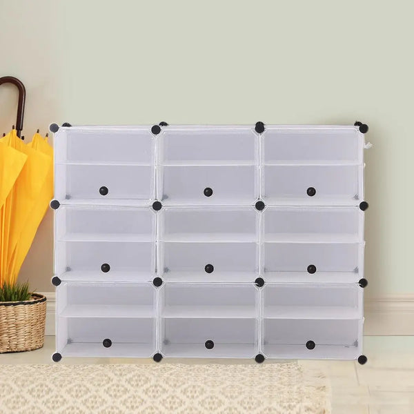 Cube Cabinet Shoe Storage Cabinet Organiser Shelf Stackable DIY 6 Tier 3 Column Deals499