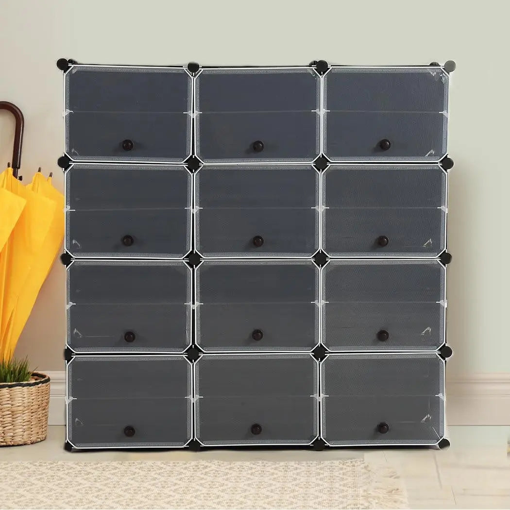 Cube Cabinet Shoe Storage Cabinet Organiser Shelf Stackable DIY 8 Tier 3 Column Deals499