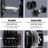 2x40KG Adjustable Dumbbells Dumbbell Set Rubber Weight Plates Deals499