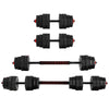 40KG 2-in-1 Dumbbell Barbell Set Adjustable Dumbbells Weights Home Gym Fitness Deals499
