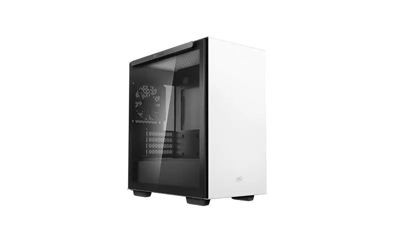DEEPCOOL MACUBE 110 White Minimalistic Micro-ATX Case, Magnetic Tempered Glass Panel, Removable Drive Cage, Adjustable GPU Holder, 1xPreinstalled Fan DEEPCOOL