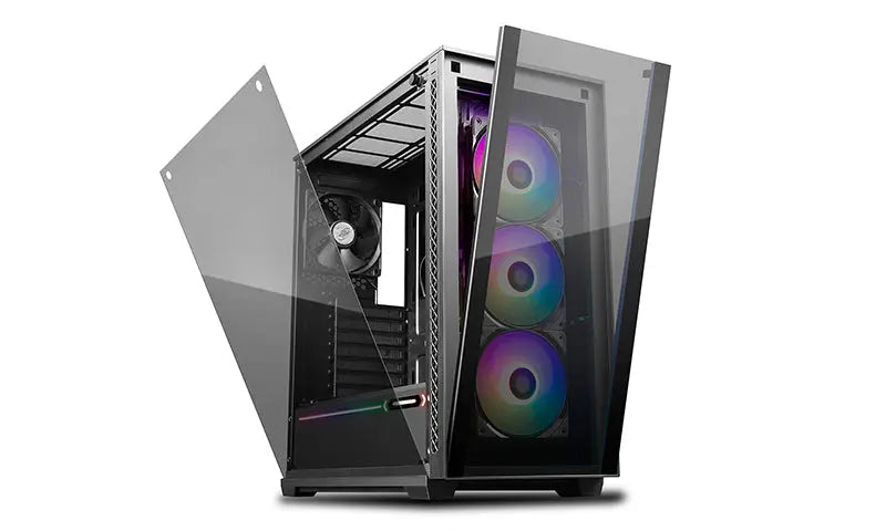 DEEPCOOL MATREXX 70 ADD-RGB 3F Full Sized Tempered Glass ARGB Case, 3 Preinstalled ARGB Fans DEEPCOOL