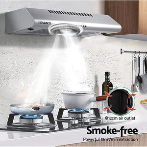 DEVANTI Fixed Range Hood Rangehood Stainless Steel Kitchen Canopy 60cm 600mm Deals499