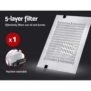 DEVANTI Fixed Range Hood Rangehood Stainless Steel Kitchen Canopy 60cm 600mm Deals499