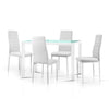 Artiss 5 Piece Dining Table Set - White Deals499