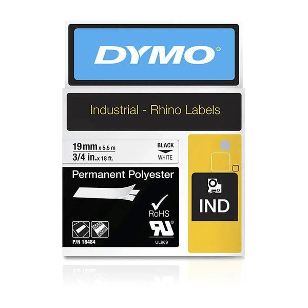 DYMO Black on White 19mm Tape DYMO