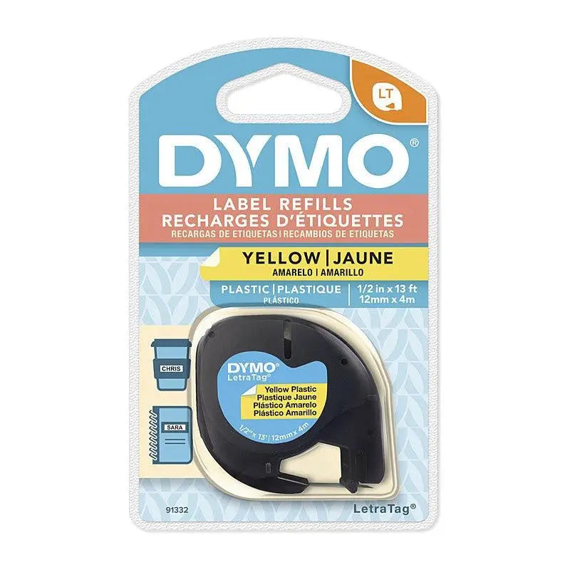 DYMO Light Plastic 12mm x 4m Yell DYMO