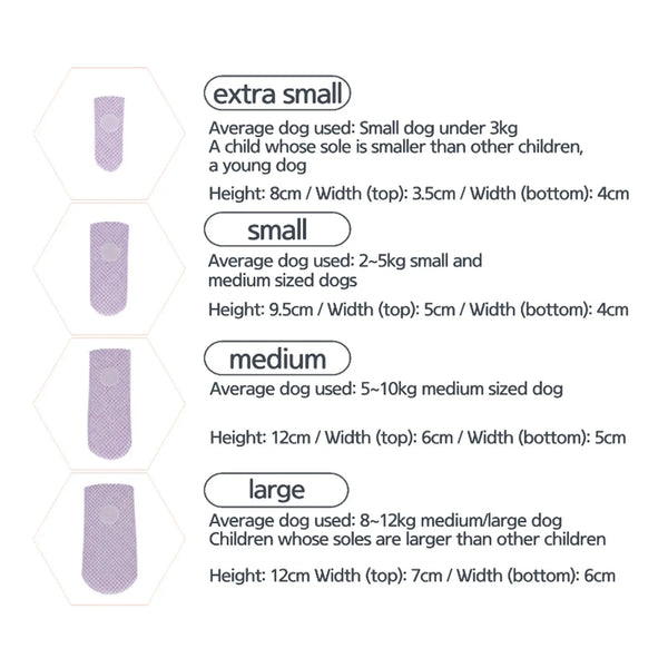 Daeng Daeng Shoes 28pc S Violet Dog Shoes Waterproof Disposable Boots Anti-Slip Socks Deals499