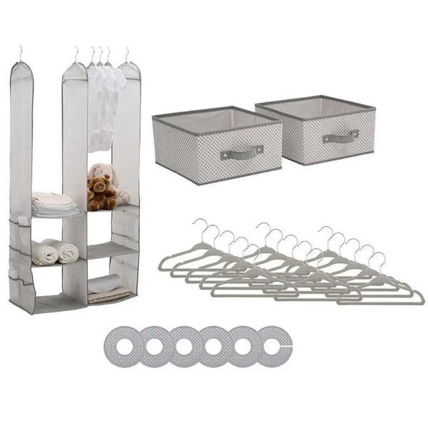 Delta Children 24 Piece Nursery Storage Set - Cool Grey Cool Grey from Deals499 at Deals499