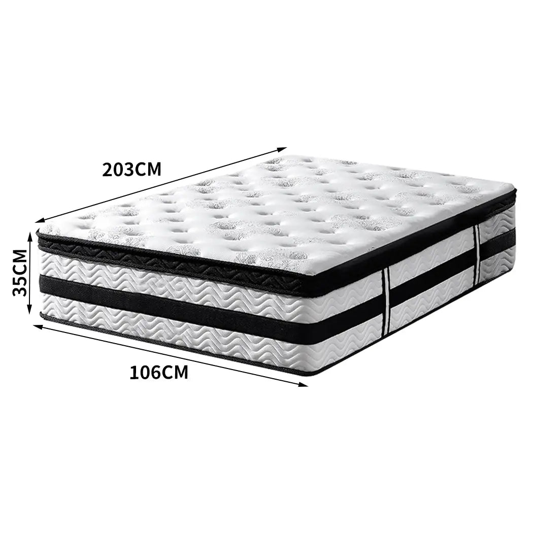 DeramZ 35CM Thickness Euro Top Egg Crate Foam Mattress in King Single Size DreamZ