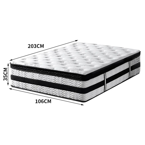 DeramZ 35CM Thickness Euro Top Egg Crate Foam Mattress in King Single Size DreamZ