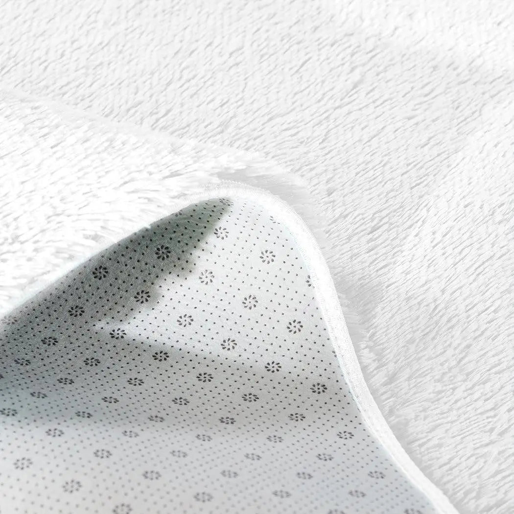 Designer Soft Shag Shaggy Floor Confetti Rug Carpet Home Decor 120x160cm White Deals499