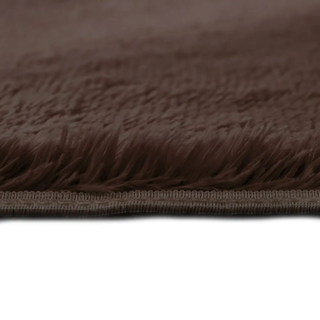 Designer Soft Shag Shaggy Floor Confetti Rug Carpet Home Decor 200x230cm Coffee Deals499