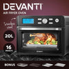 Devanti 20L Air Fryer Convection Oven Oil Free Fryers Kitchen Cooker Accessories Black Deals499