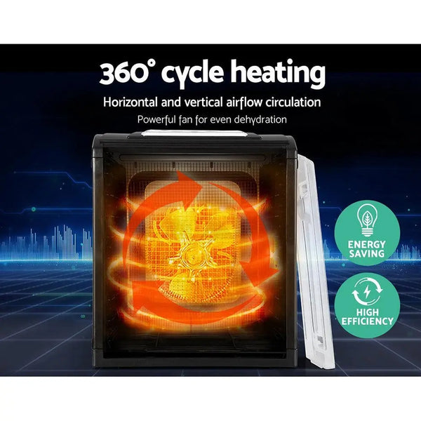 Devanti 9 Tray Food Dehydrators Commercial Beef Jerky Maker Fruit Dryer Black Deals499