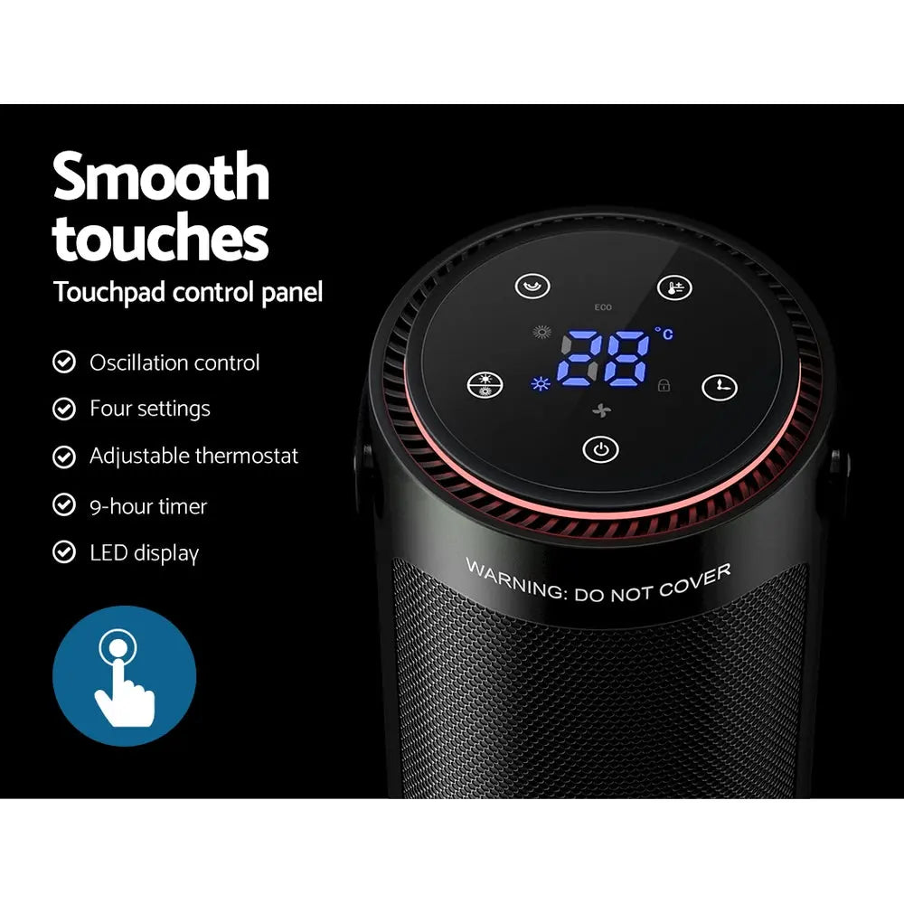 Devanti Ceramic Tower Heater Electric Portable Oscillating Remote Control 2000W Deals499