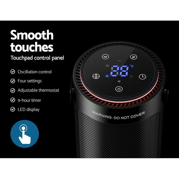 Devanti Ceramic Tower Heater Electric Portable Oscillating Remote Control 2000W Deals499