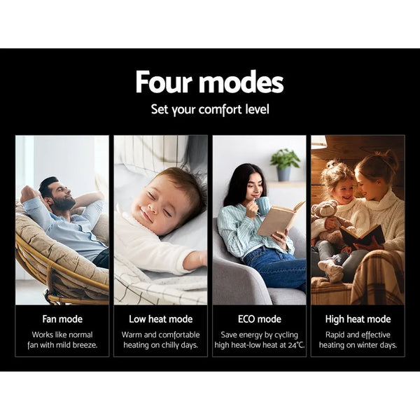 Devanti Ceramic Tower Heater Electric Portable Oscillating Remote Control 2000W Deals499