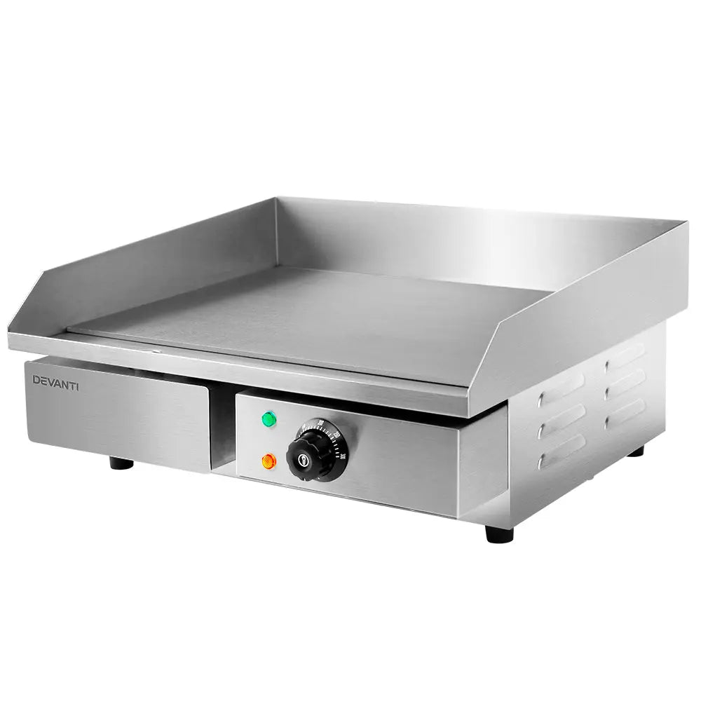 Devanti Commercial Electric Griddle BBQ Grill Pan Hot Plate Stainless Steel Deals499