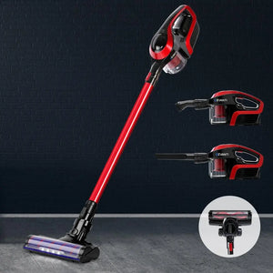 Devanti Cordless 150W Handstick Vacuum Cleaner - Red and Black Deals499