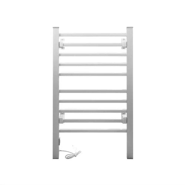 Devanti Electric Heated Towel Rail Rails Warmer Rack Aluminium 10 Bars Deals499