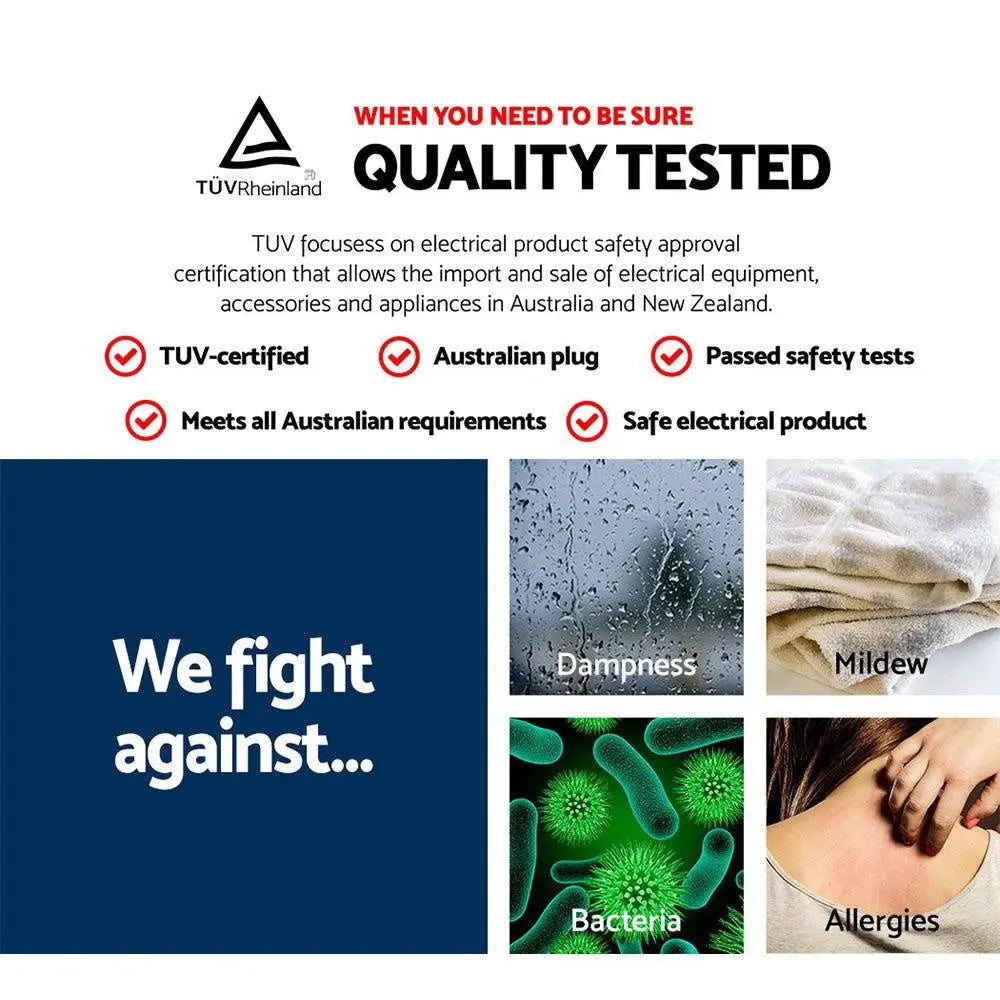 Devanti Electric Heated Towel Rail Rails Warmer Rack Aluminium 10 Bars Deals499