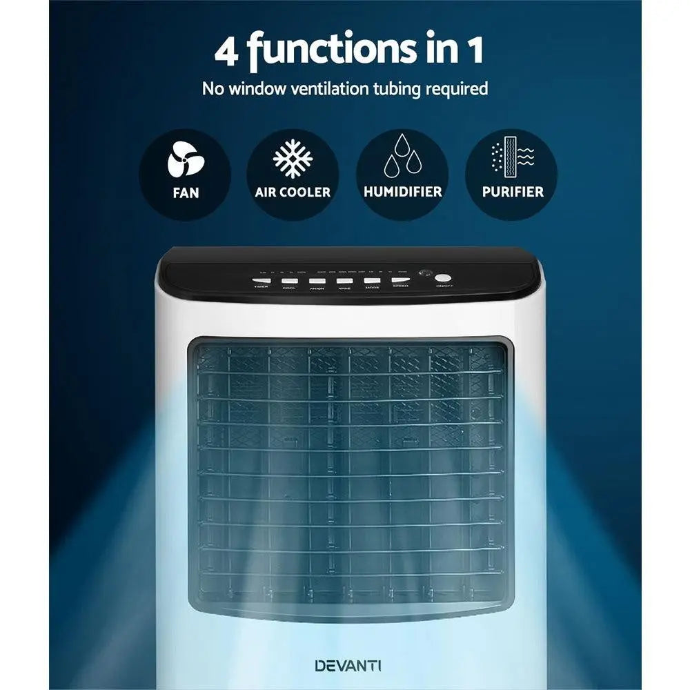 Devanti Evaporative Air Cooler Conditioner Portable 8L Cooling Fan Humidifier Deals499