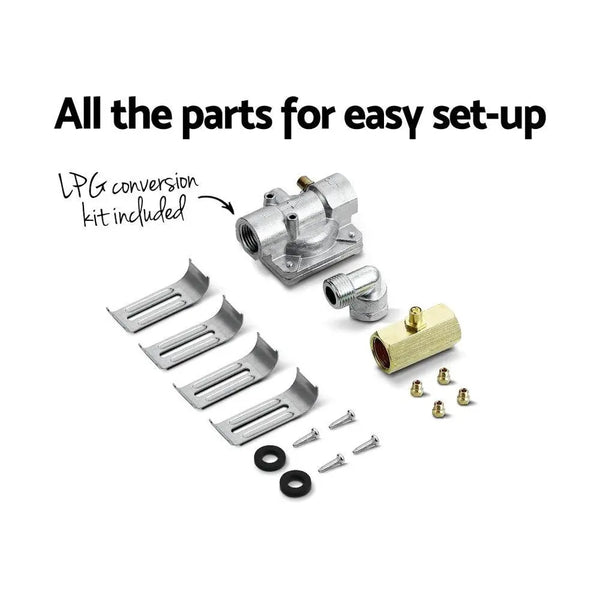 Devanti Gas Cooktop 60cm 4 Burner Ceramic Glass Cook Top Stove Hob Cooker LPG NG Black Deals499